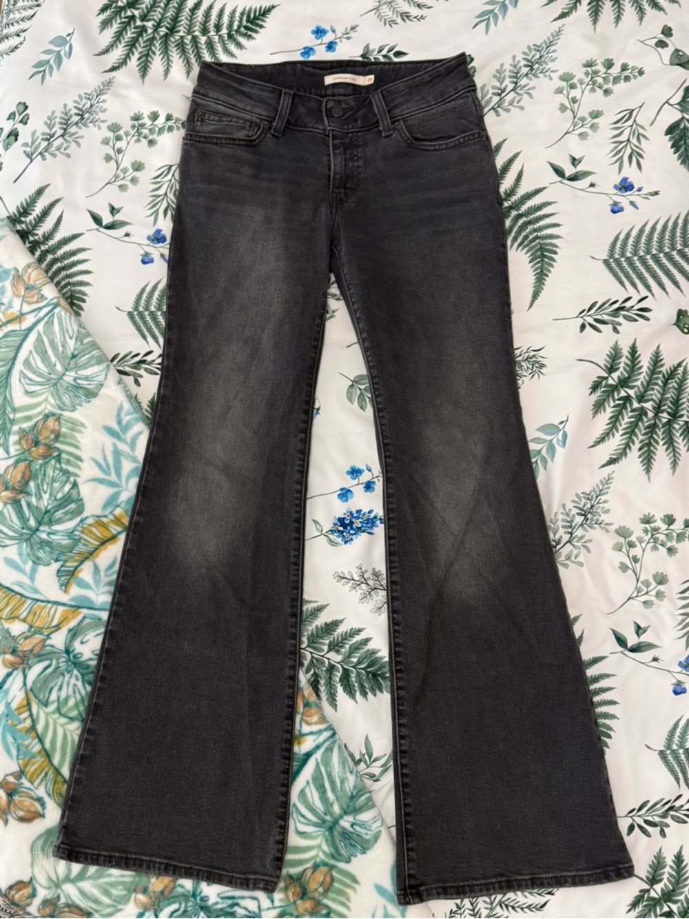 Levi's Women's Charcoal Black Flare Jeans